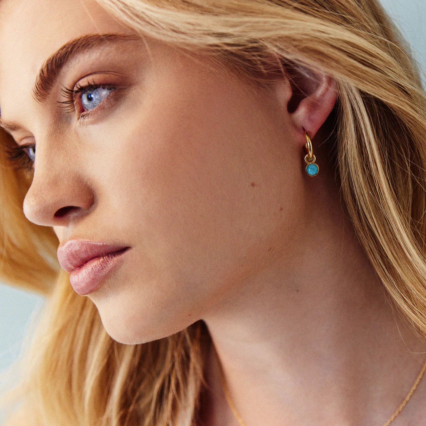 Heavenly Turquoise Earring Gold