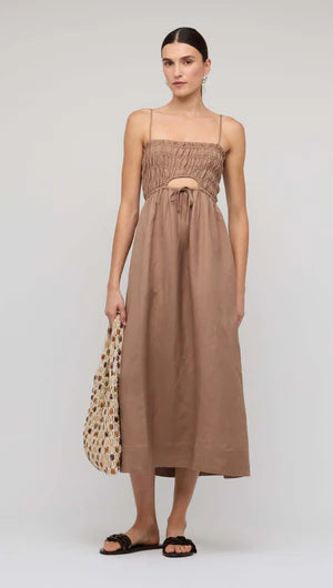 Alchemy Shirred Midi Dress