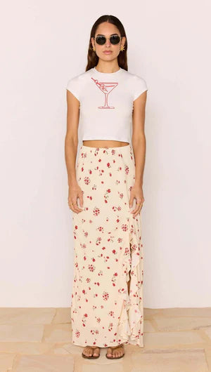 Clemence Ruffle Bias Skirt