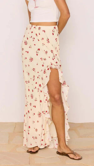 Clemence Ruffle Bias Skirt