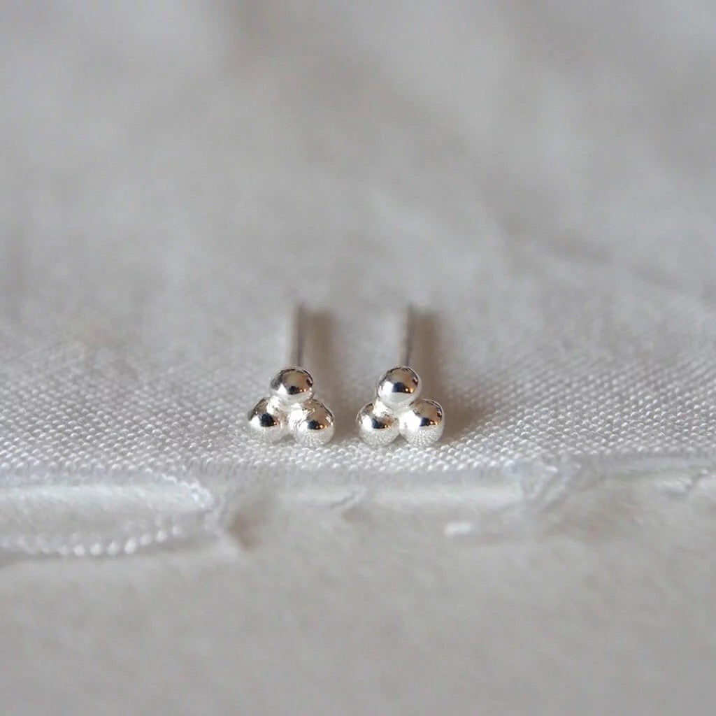 Trinity Ball Stud Sterling Silver