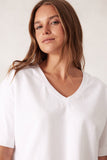 Boxy V Neck Tee