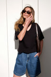 Boxy V Neck Tee