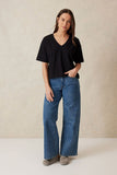 Boxy V Neck Tee