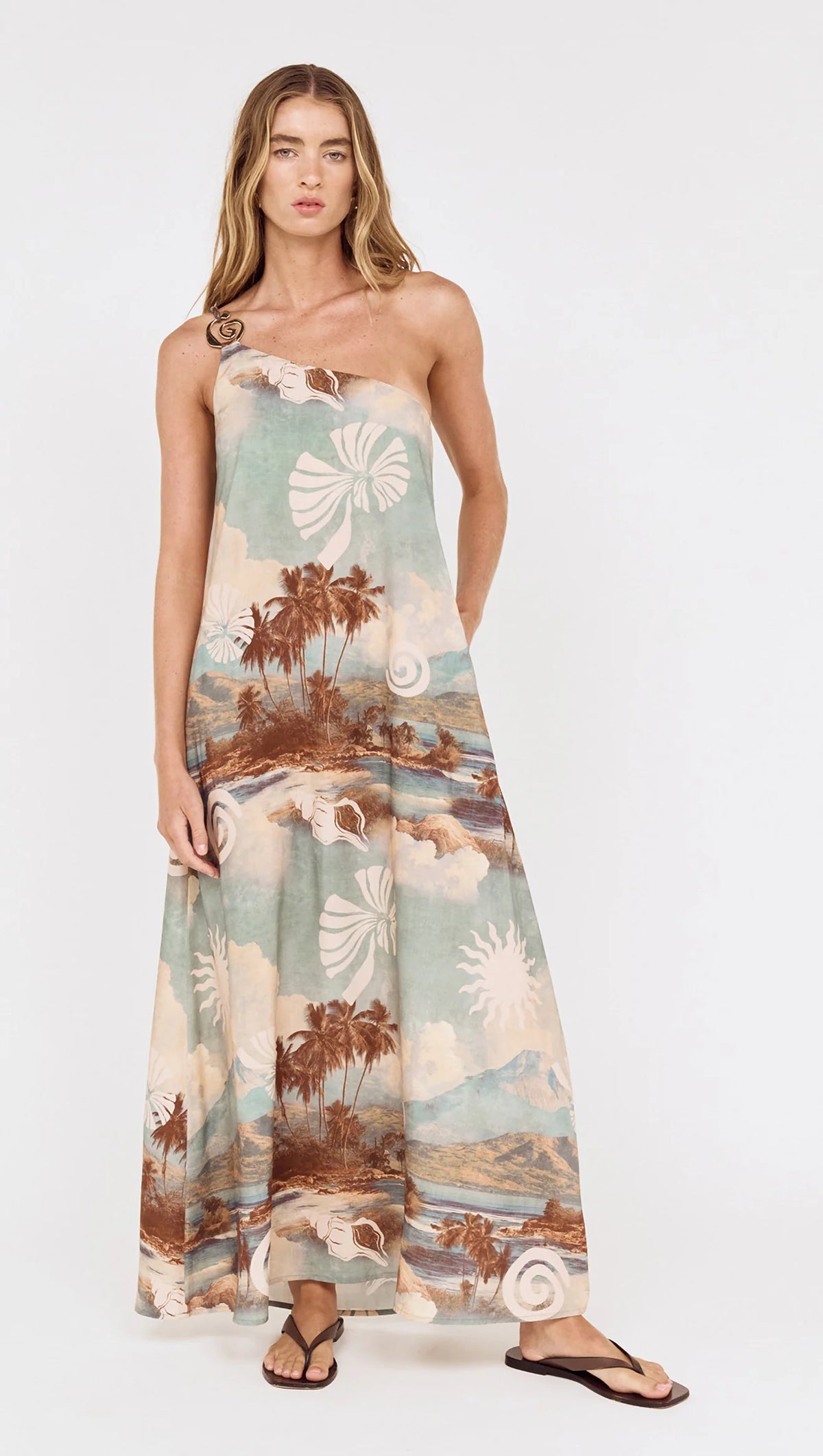 Vanya One Shoulder Maxi Dress