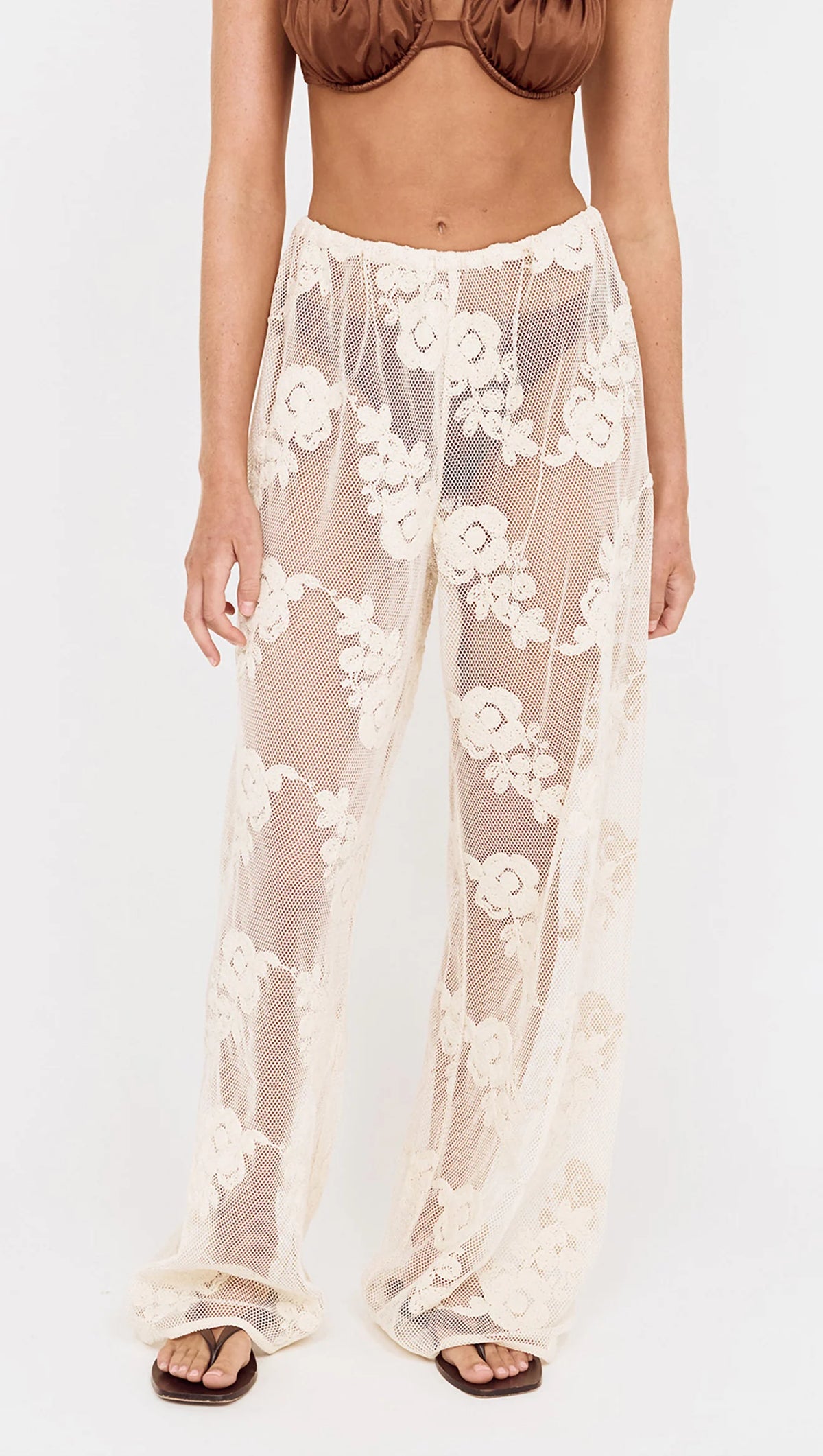 Zephyra Embroidered Net Pant