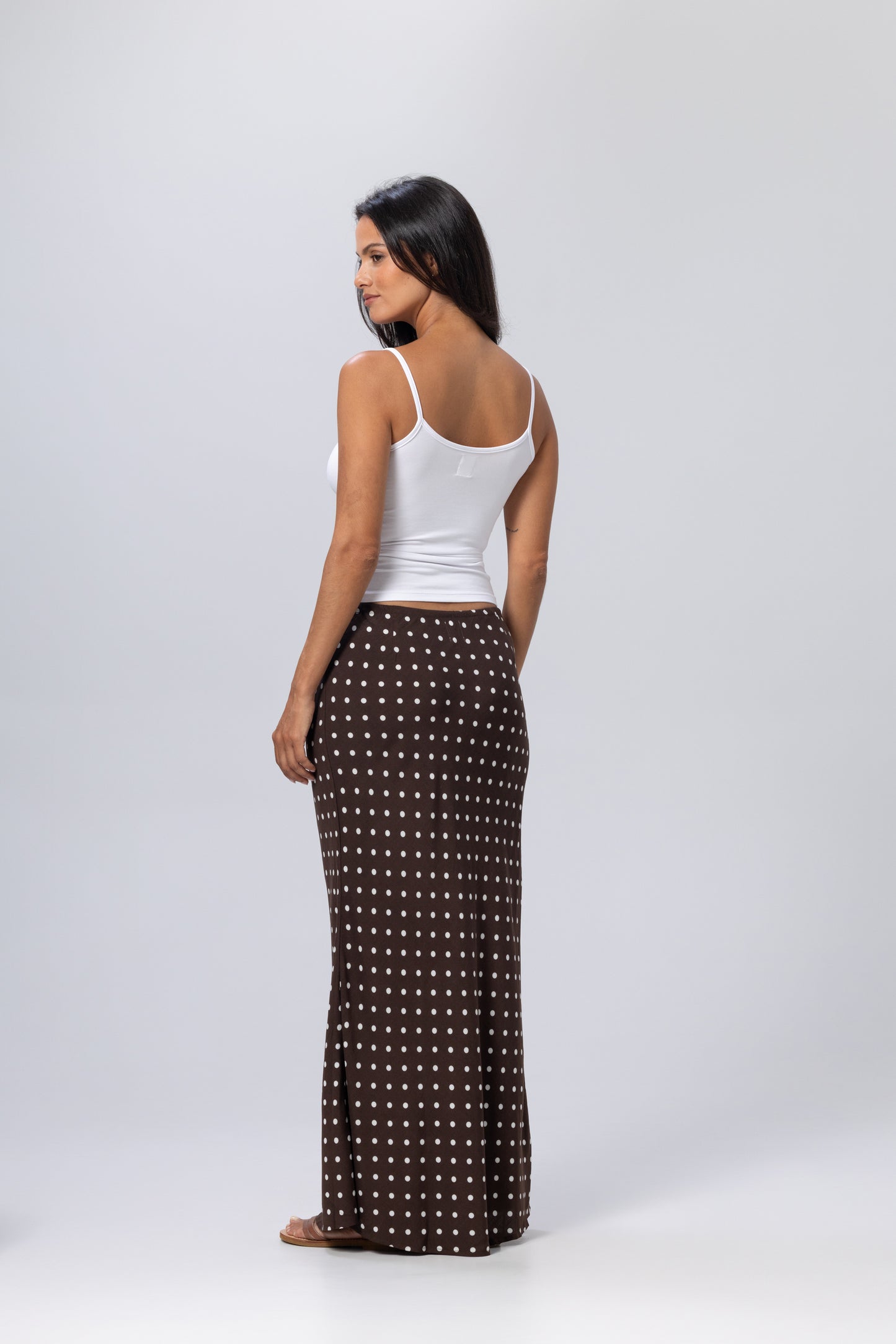 Horizon Skirt Espresso Polka Dot