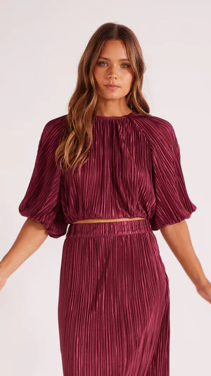 Tilla Plisse Crop Top