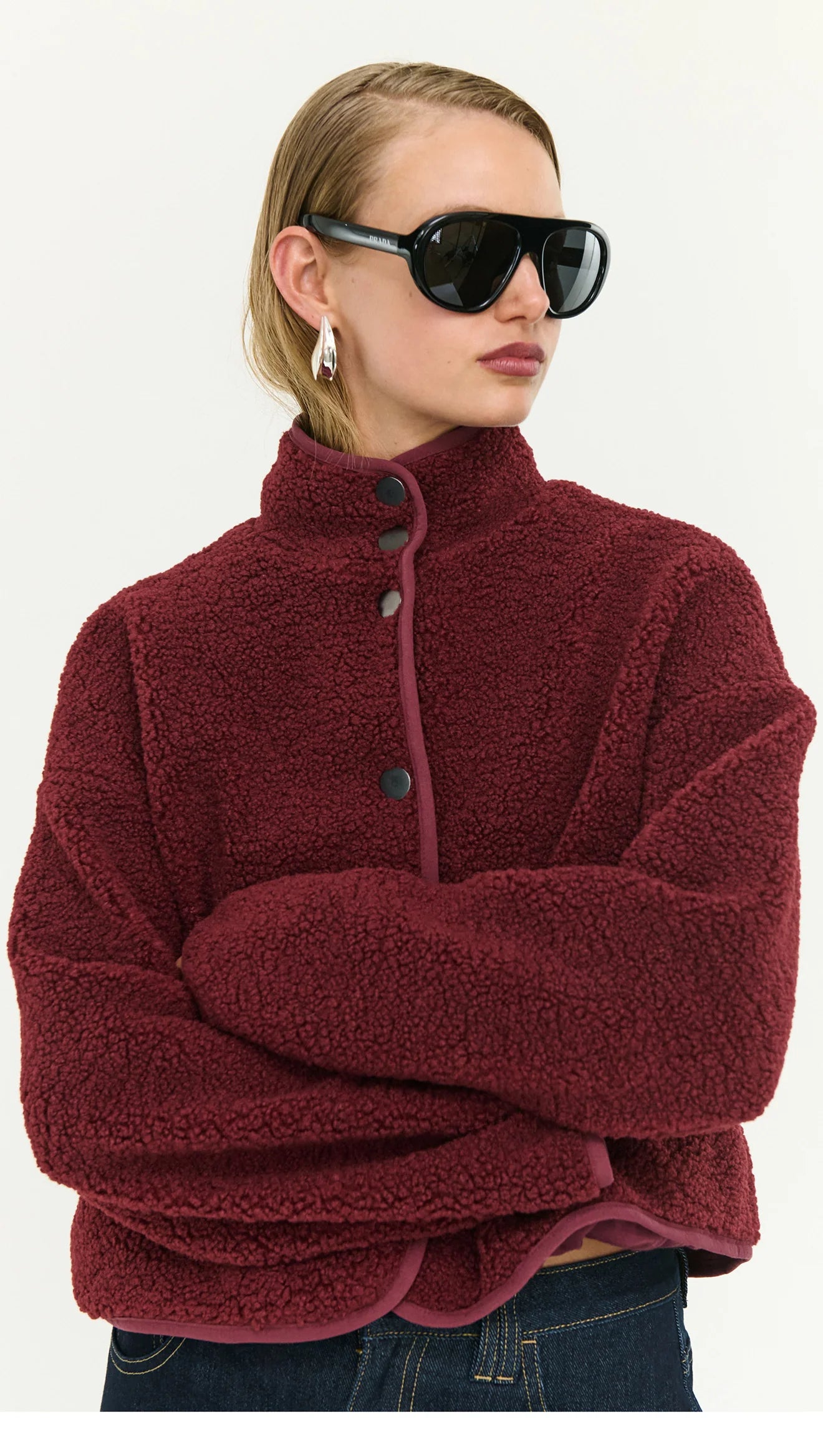 Katya Crop Sherpa Jacket