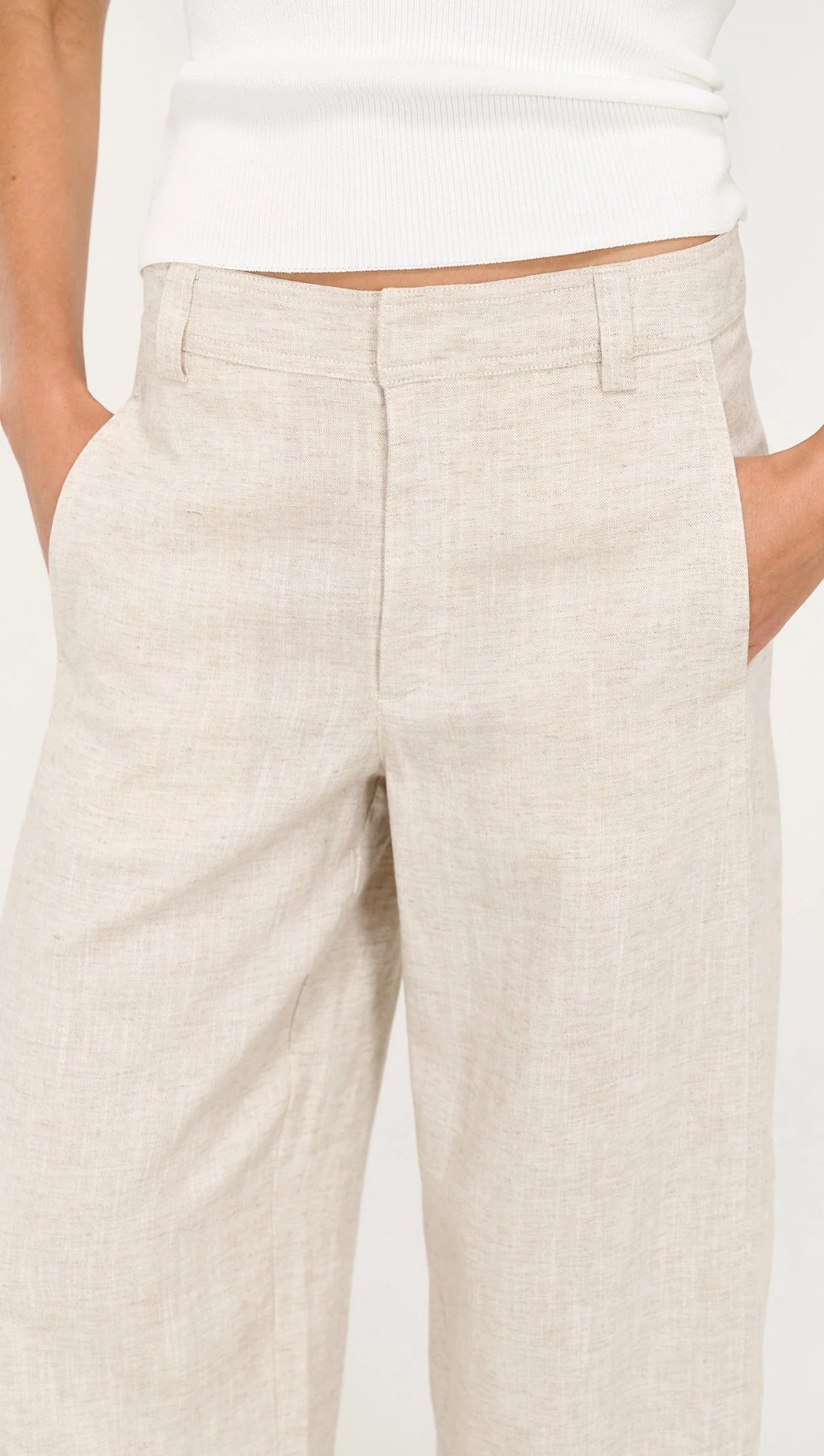 Neve Linen Barrel Leg Pant