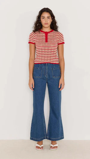 Chloe Stripe Knit Tee