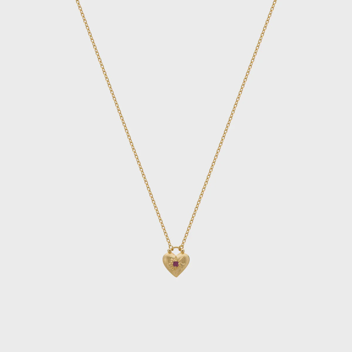 Love You Small Heart Necklace - Gold