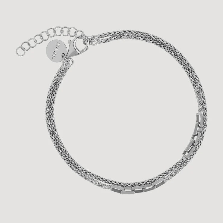 Mesh Double BL w Links Silv