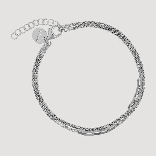 Mesh Double BL w Links Silv