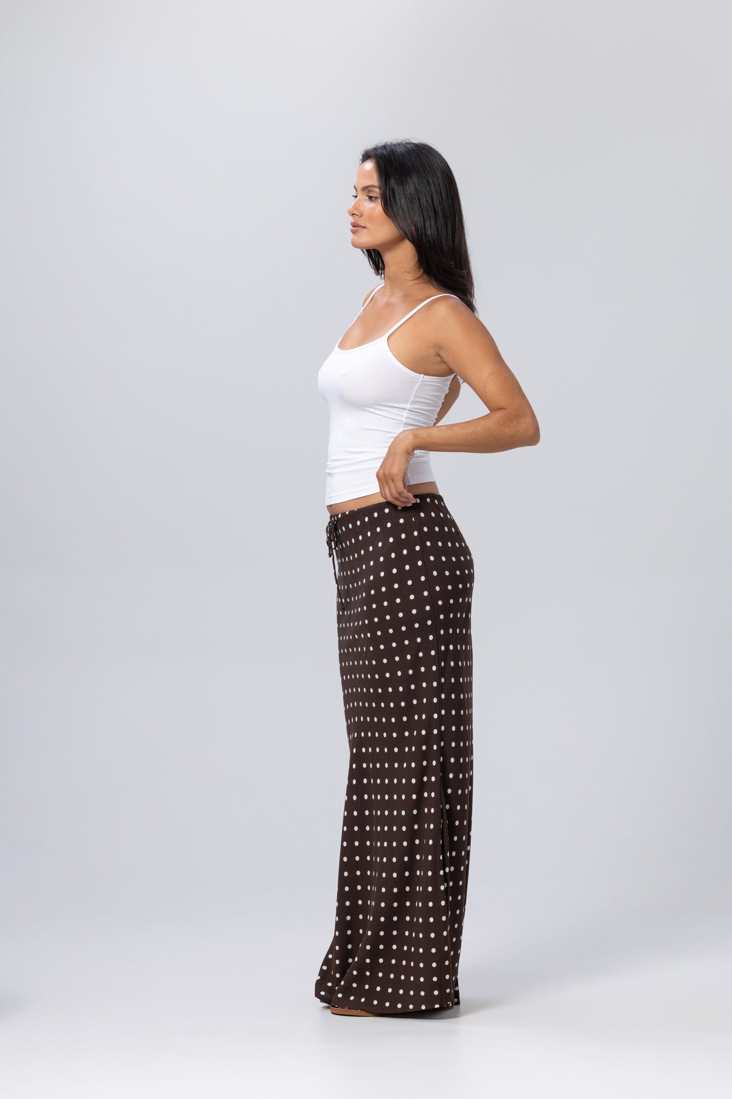 Horizon Skirt Espresso Polka Dot