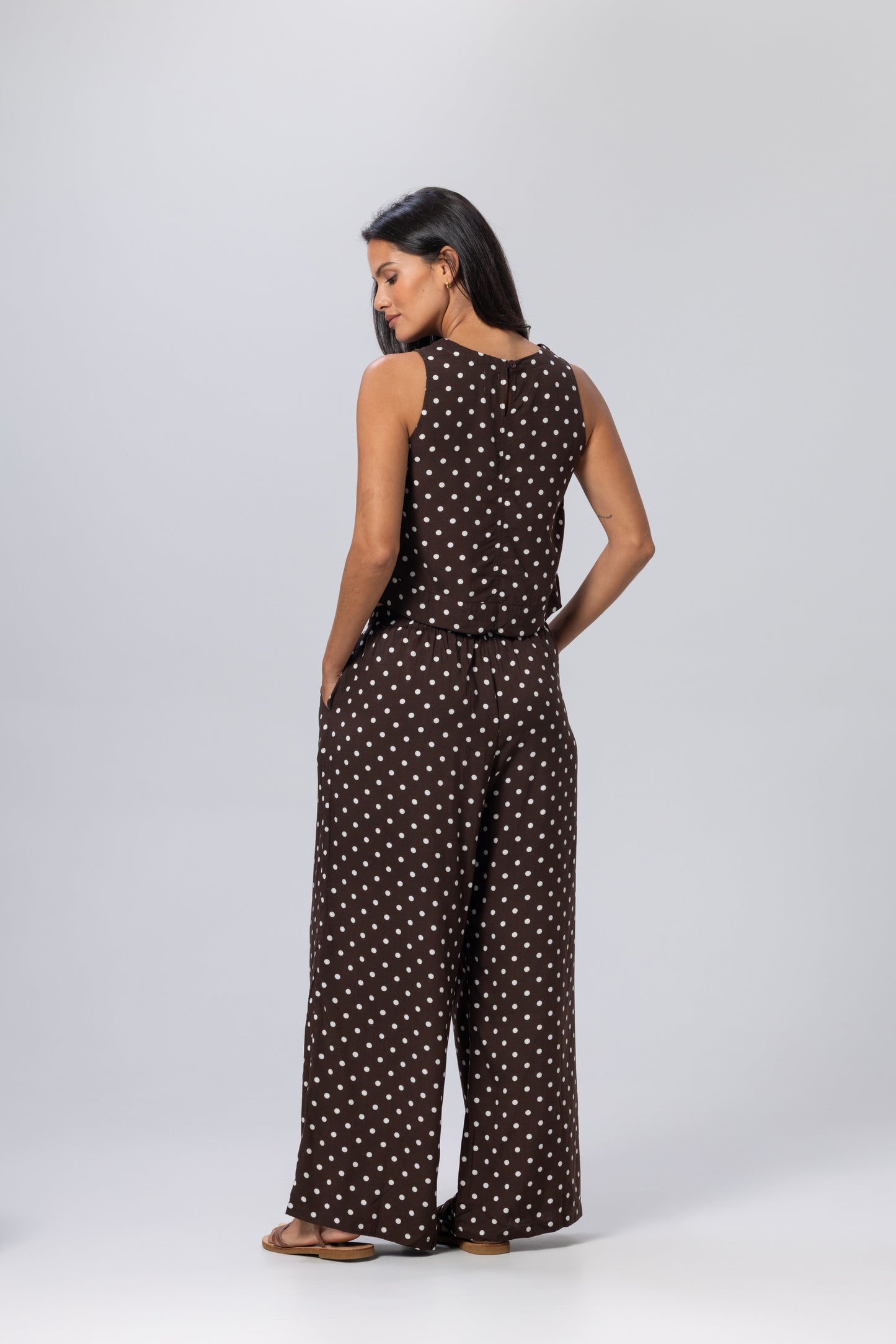Florence Pant Espresso Polka Dot