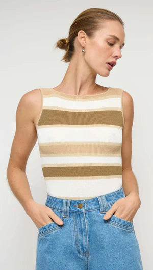 Cortina Stripe Knit Tank