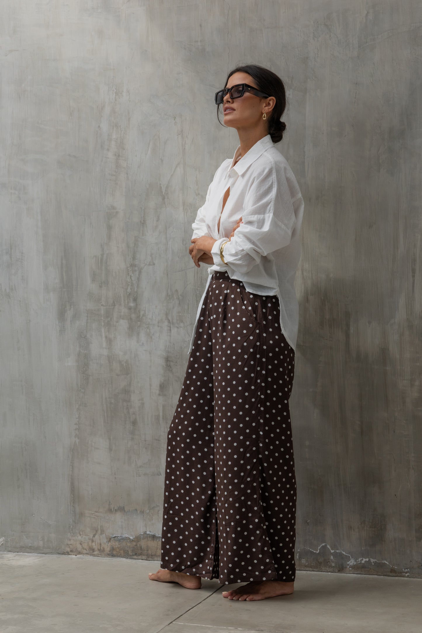 Florence Pant Espresso Polka Dot