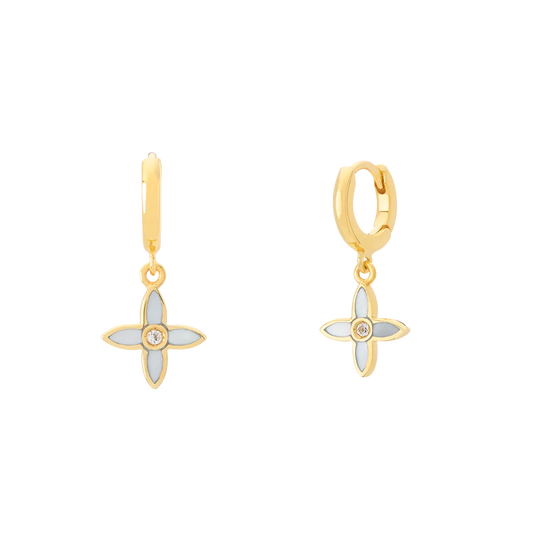 Desert Flower Huggie - Gold