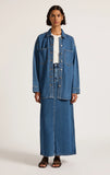 Organic Denim Maxi Skirt