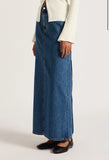 Organic Denim Maxi Skirt