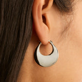 Cresence Silver Hoop Earring