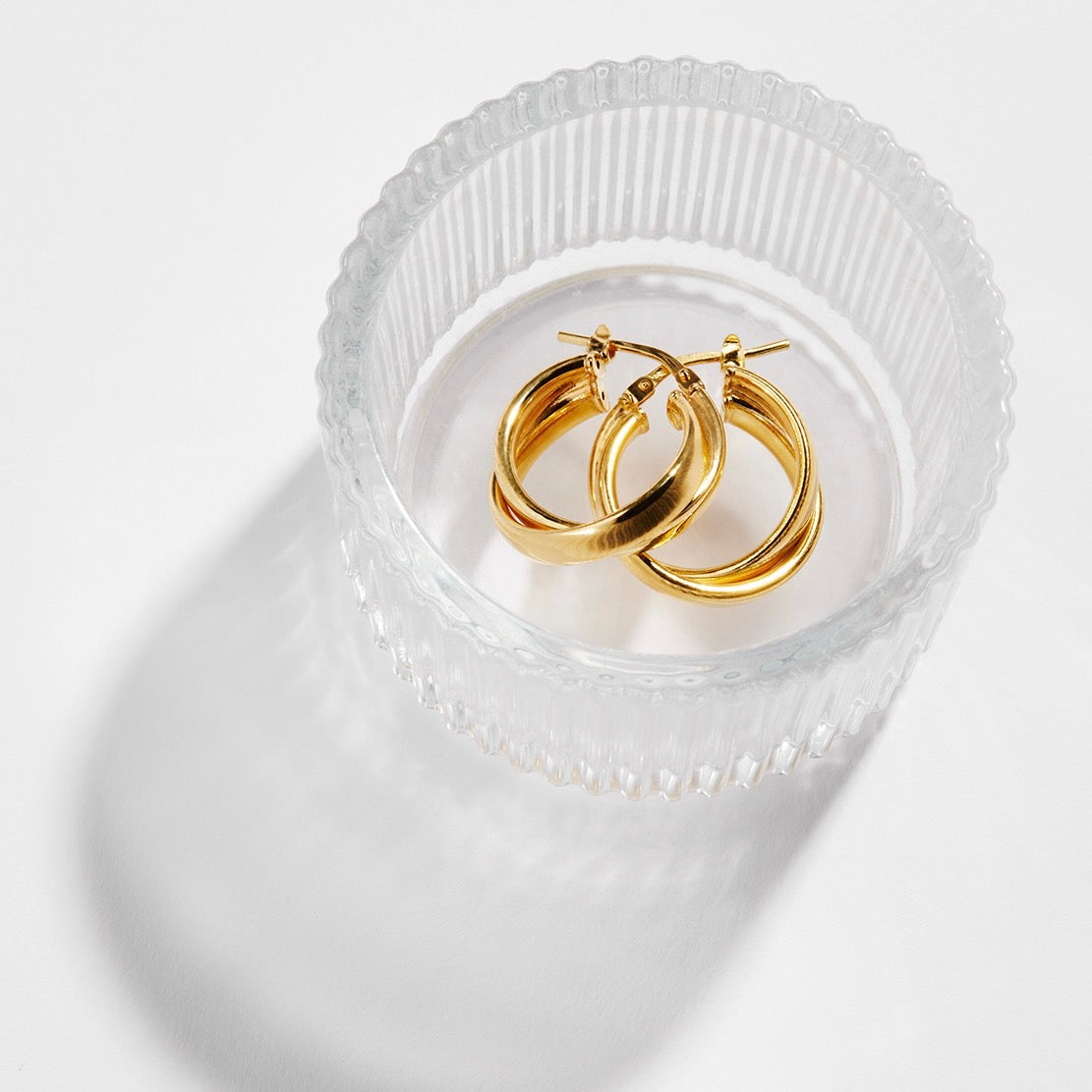 Sunshine Yellow Gold Hoop Earrings