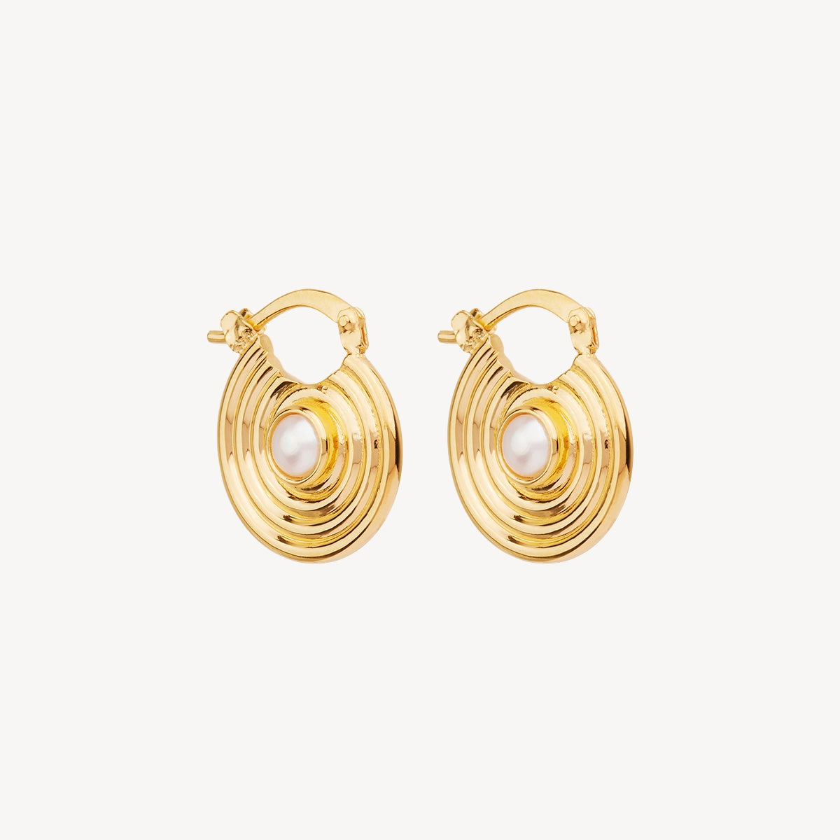 Siren's Song Yellow Gold Pearl Earrings