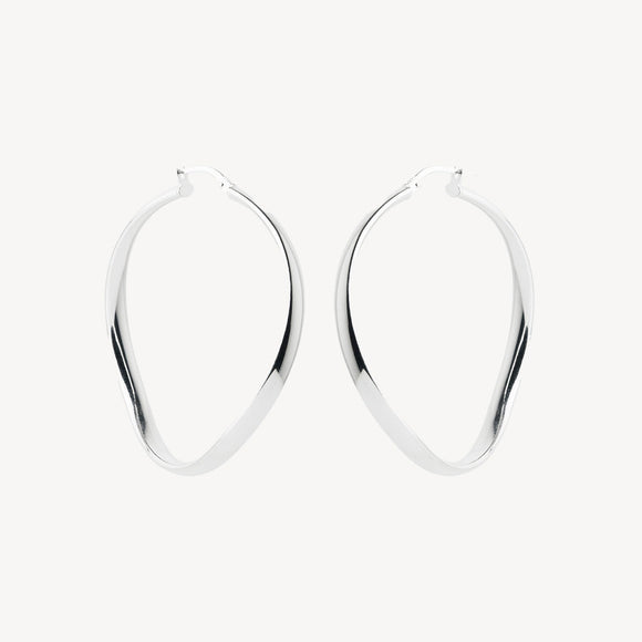 Odyssey Silver Hoop Earrings