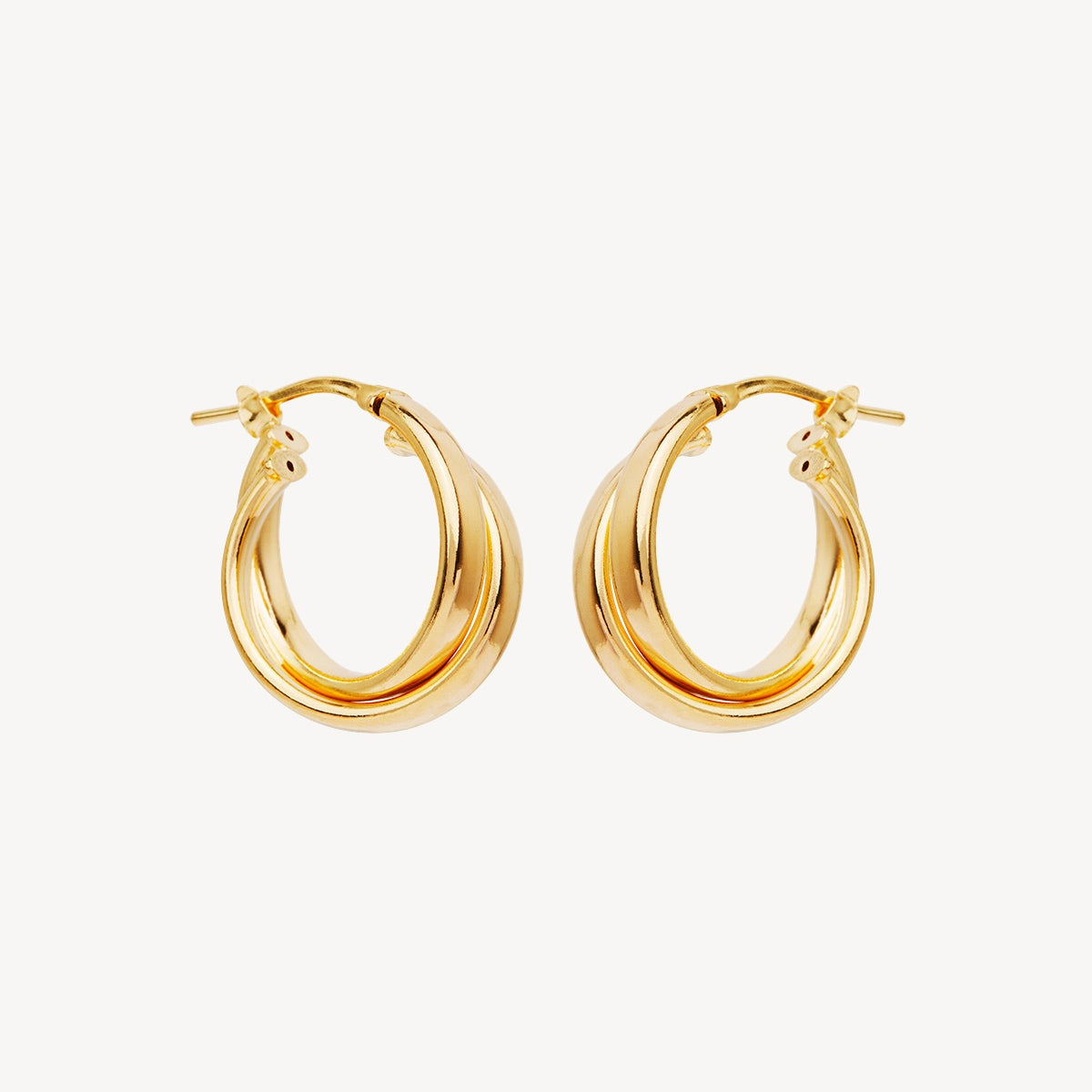Sunshine Yellow Gold Hoop Earrings