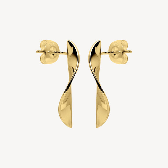 Ocean Trail Yellow Gold Earrings