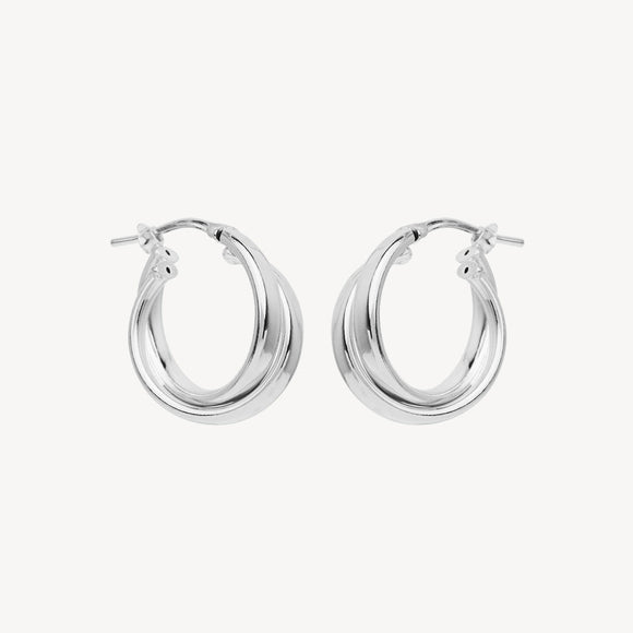 Sunshine Silver Hoop Earrings