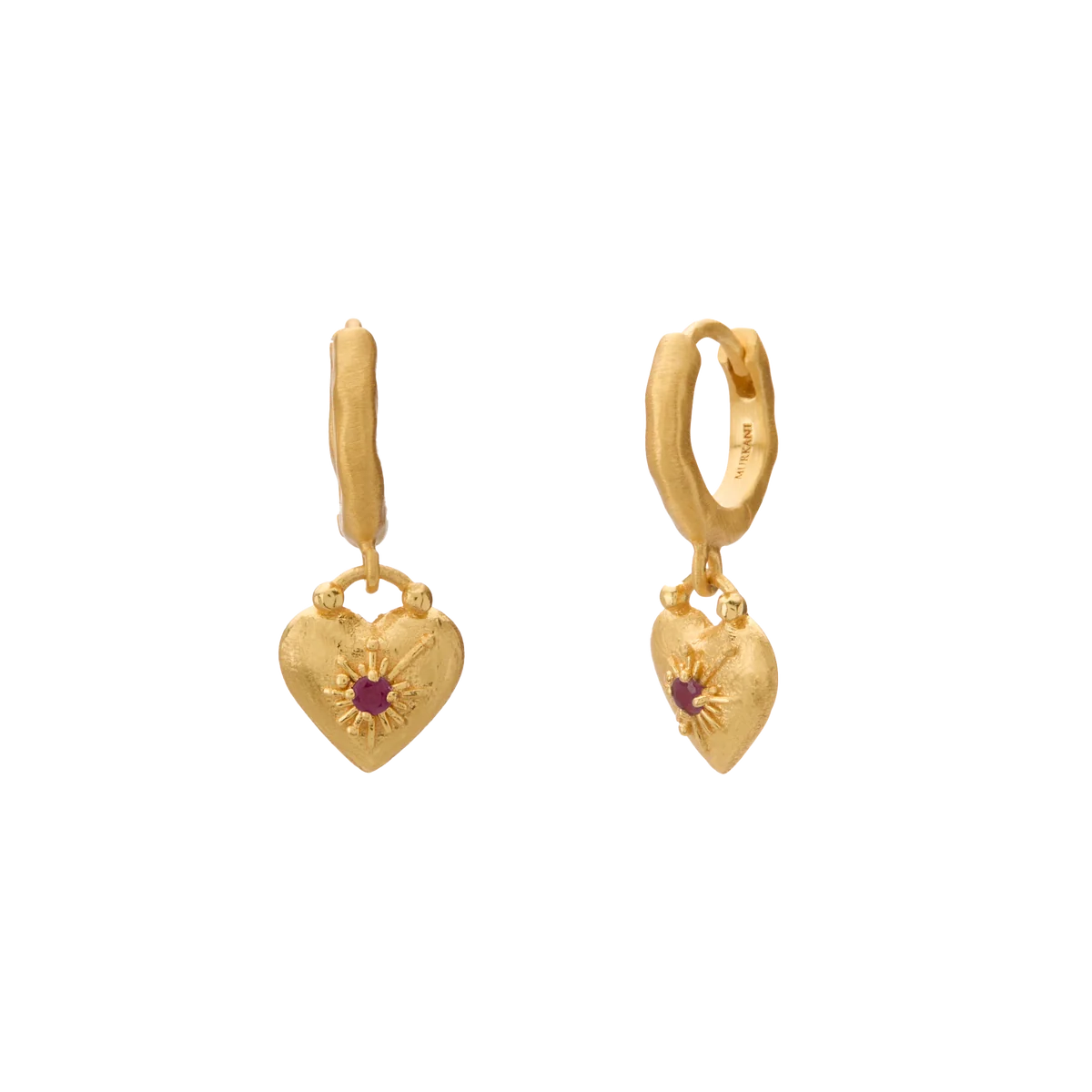 Love You Small Huggie Eearring - Gold