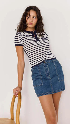 Chloe Stripe Knit Tee