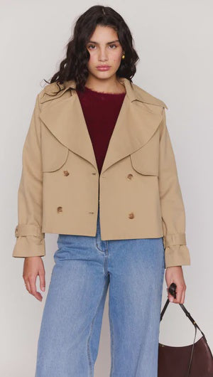Aya Cropped Trench