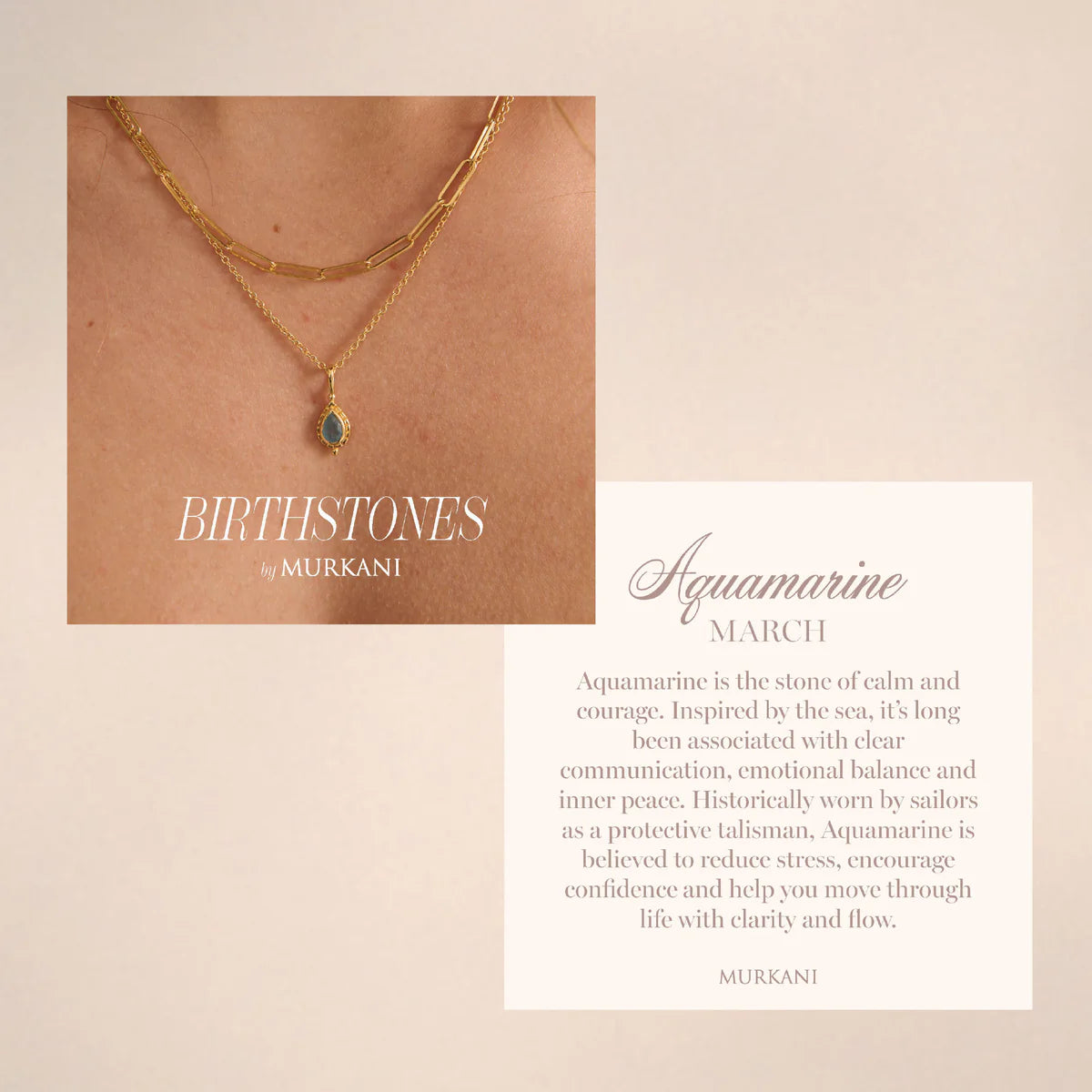 Birthstone Charm - Gold