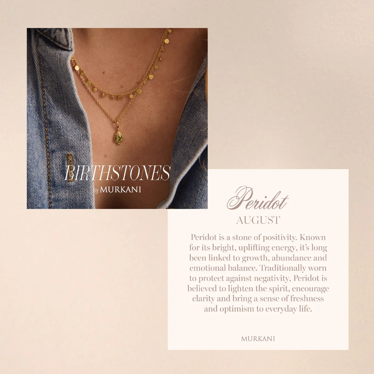Birthstone Charm - Gold