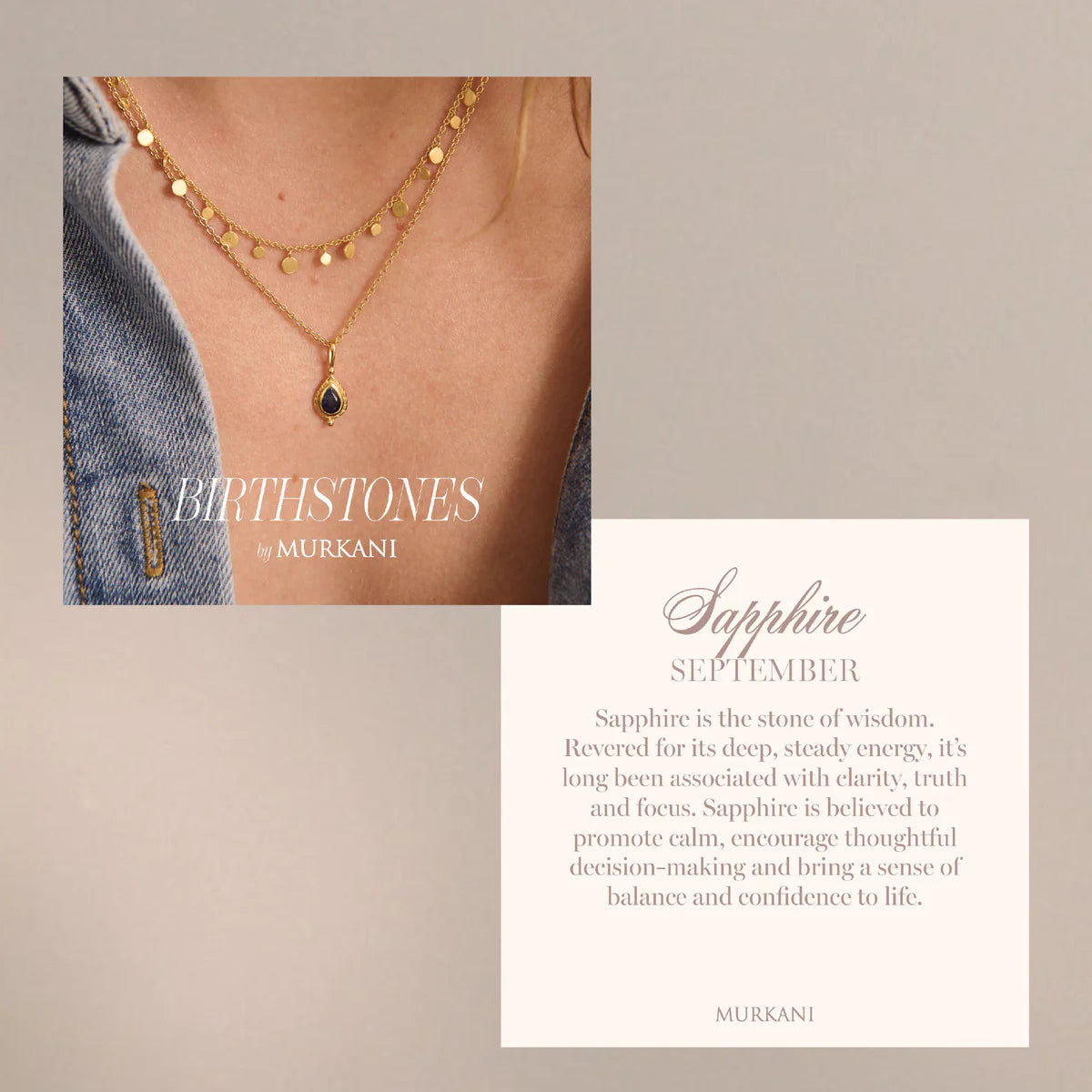 Birthstone Charm - Gold