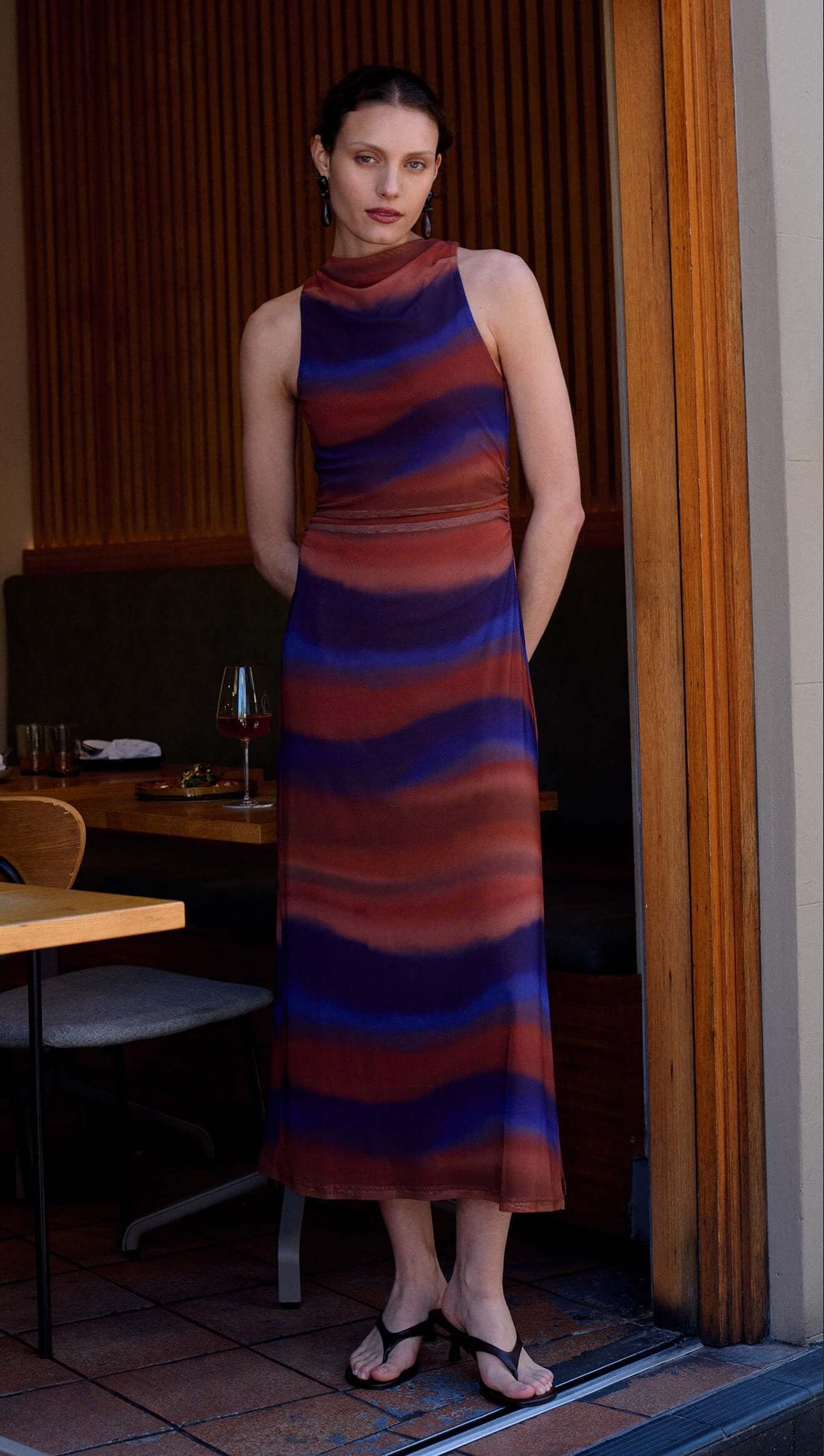 Vista Mesh Midi Dress