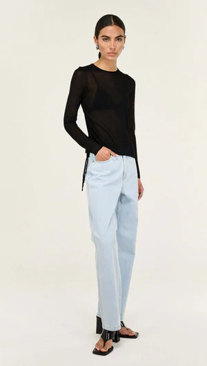 Leni Drawstring Sheer Knit