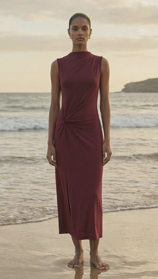 Velo Twist Midi Dress
