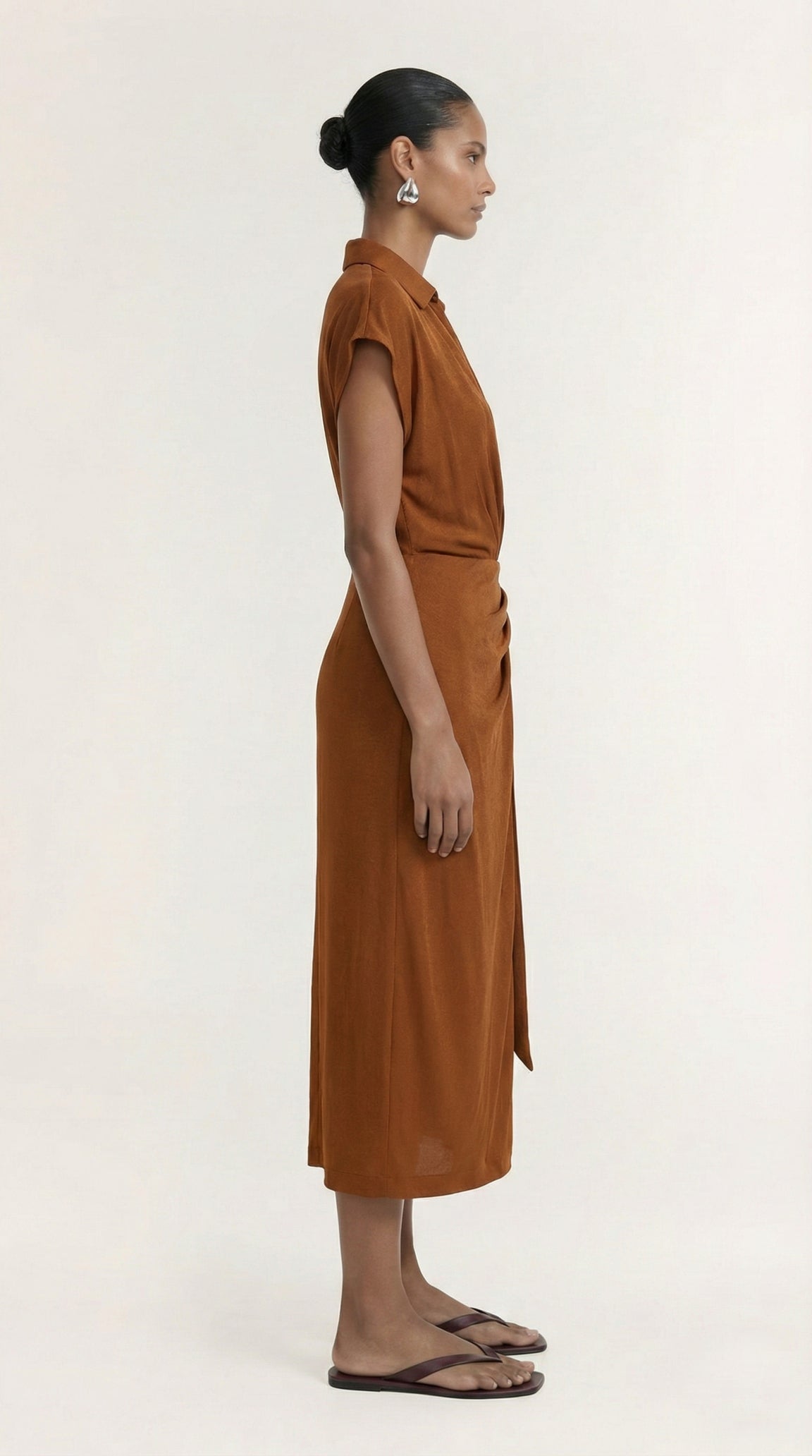 Solene Wrap Midi Dress