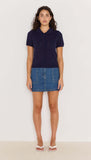 Lila Pointelle Knit Tee