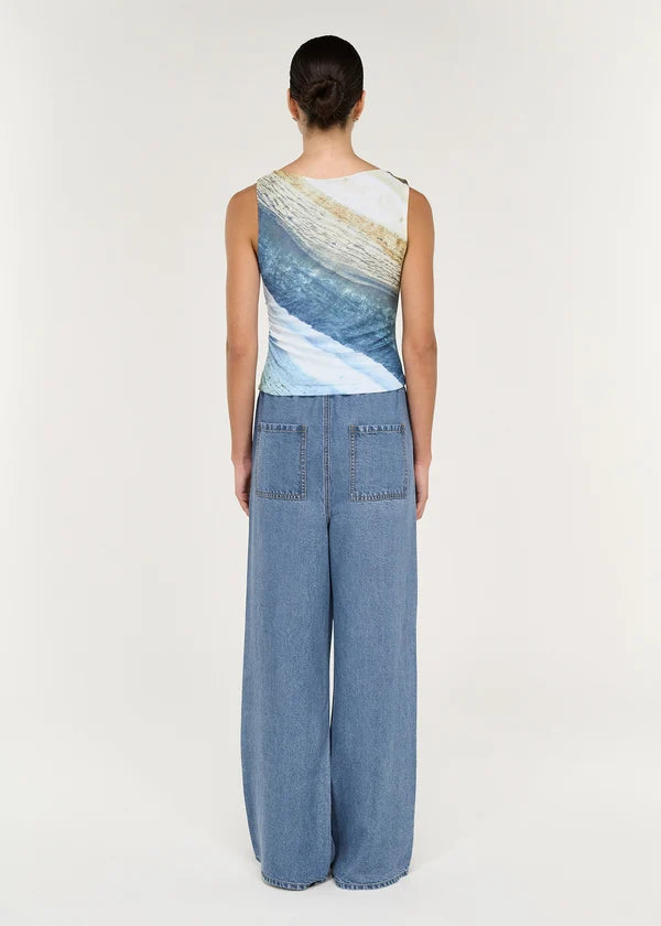 Talia Chambray Relaxed Pant