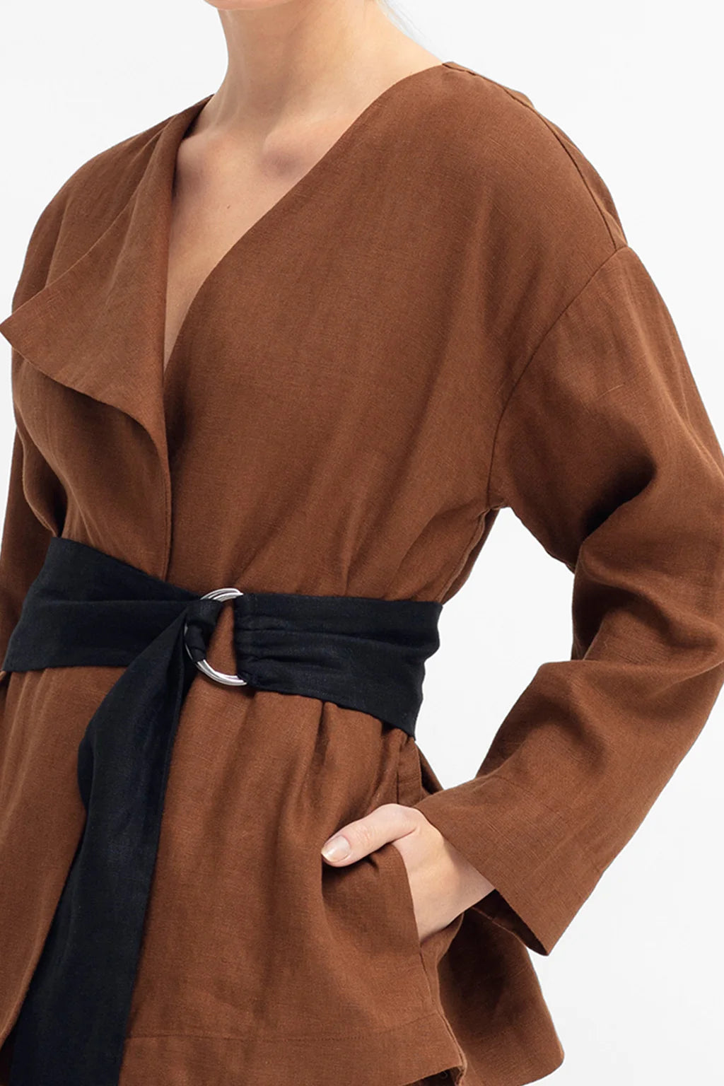 Texture and thread new arrivals wrap jacket